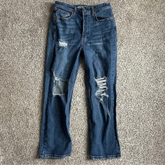 Wild Fable High Rise Distressed Denim Jeans Casual Straight Leg 8 - Picture 1 of 5